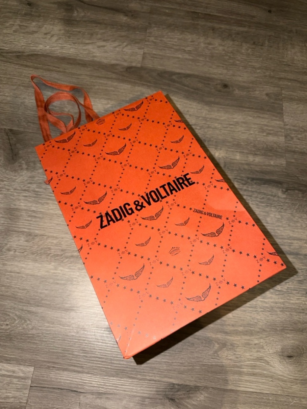 Zadig & Voltaire Bright Orange Logo Tote